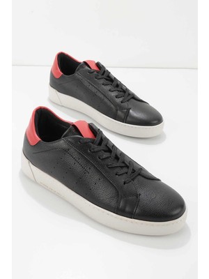 Bambi Siyah Leather Erkek Sneaker E011200003