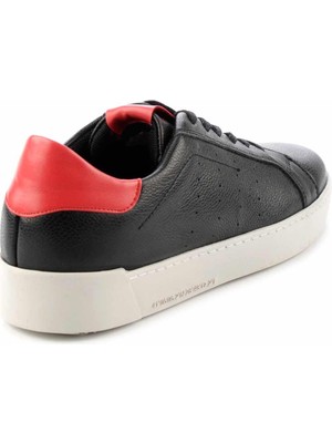 Bambi Siyah Leather Erkek Sneaker E011200003