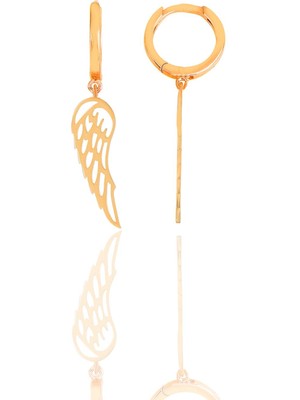 Söğütlü Silver Gümüş Rose  Kanat Küpe