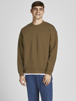 Jack & Jones Bisiklet Yaka Düz Renk Sweatshirt