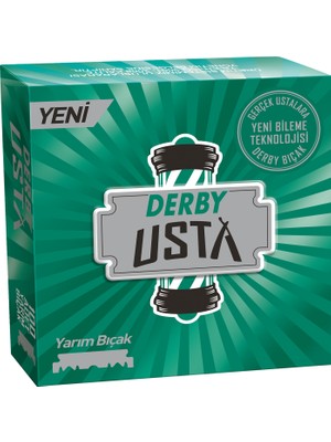 Derby Usta Yarım Bıçak 100'lü Ergonomik Tasarımlı Keskin Tıraş Deneyimi için Unisex