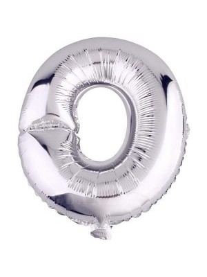 Eğlence Marketi 40'' 100 cm Gümüş Folyo Harf Balon O