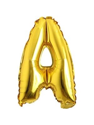 Eğlence Marketi 16 Inç 35 cm Altın Folyo Harf Balon A
