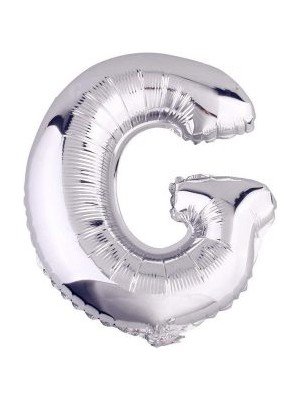 Eğlence Marketi 16 Inç 35 cm Gümüş Folyo Harf Balon G