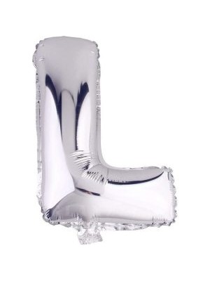 Eğlence Marketi 16 Inç 35 cm Gümüş Folyo Harf Balon L
