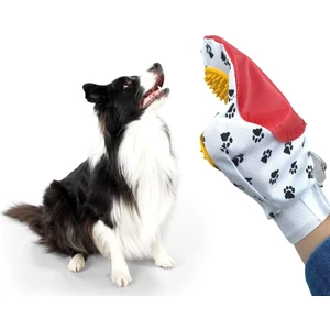 Kedi Köpek Yıkama Tüy Açıcı Düğüm Çözücü Plastik Tımar Masaj Eldiveni El Fırçası-