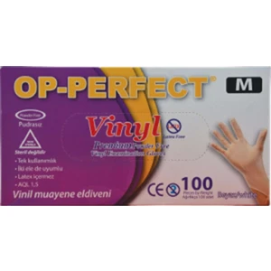 Op Perfect Op-Perfect Vinly Şeffaf Eldiven Medium