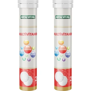 Aksu Vital Multivitamin 3500 mg 20 Efervesan Tablet x 2