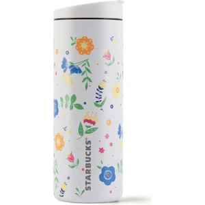 Starbucks®  Beyaz Renkli Çiçekli Termos 473 ml - 11132004