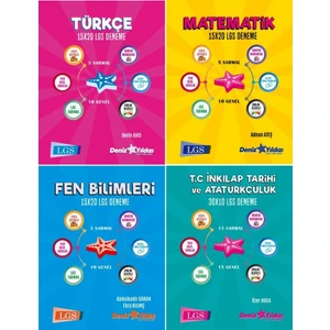 Deniz Yıldızı Yayınları 8. Sınıf 4 Lü Branş Denemesi Türkçe Matematik Fen T.C. İnkılap Tarihi