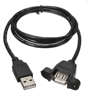 USB 2.0 Dişi Erkek Panel Tipi Montajlı USB Kablo 50CM