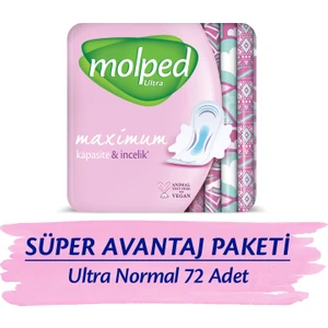 MOLPED ULTRA HİJYENİK PED  NORMAL SÜPER AVANTAJ PAKETİ 72 ADET