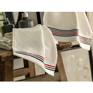 English Home Striped Pamuklu El Havlusu 30 x 40 cm Beyaz - Lacivert