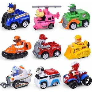 Dzc Kuzenler Avm Paw Patrol 9 Figürlü Arabalı Pençe Devriyesi Görev Araçalrı Oyuncak Seti