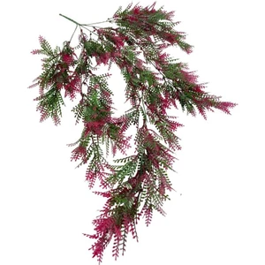 Yapay Çiçek Sarkan Çiçek Yeşil Bordo FERN725 Yapay Sarmaşık 70*30CM Uv Katkılı Güneşe Dayanıklı