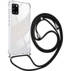 Samsung Galaxy A31 Boyundan Askılı Ipli Şeffaf Darbe Emici Silikon Telefon Kılıfı