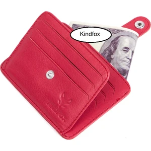 Kindfox Hakiki Deri Para Bölmeli Kartlık Cüzdan
