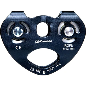 Strade Store Zip Hattı Tırmanma Çift Kasnak Arabası Rulo Kaya Alüminyum Sabit Göz Kablosu Siyah (Yurt Dışından)