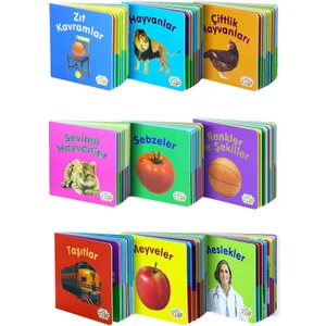 0-6 Yaş Yayınları Mini Eğitici ve Öğretici Karton Kitaplar - 9 Adet