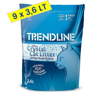 Süper Emici Tozsuz Silika Kristal Kedi Kumu 3.6 Lt  1,4 kg (9 Adet)