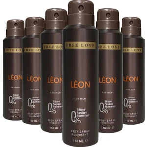 Free Love Leon Erkek Deodorant 150 ml 6 Adet
