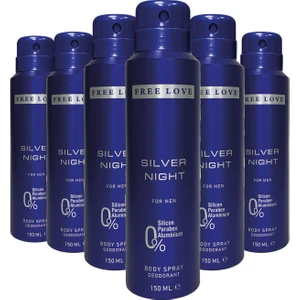 Free Love Silver Night Erkek Deodorant 150 ml 6 Adet