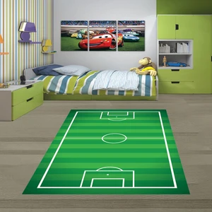 Bona Fortuna Futbol Sahası Desenli Oyun Halısı Dijital Baskı Yıkanabilir Kaymaz Taban Çocuk Odası Halısı