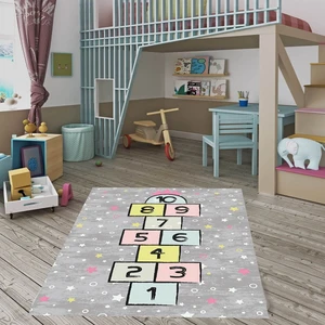 Bona Fortuna Eğitici Seksek Oyunlu Dijital Baskı Yıkanabilir Kaymaz Taban Çocuk Odası Halısı
