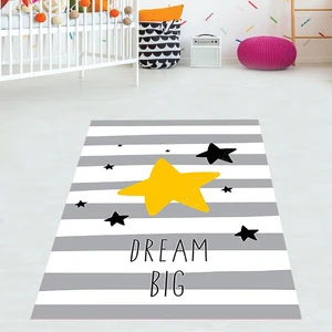 Bona Fortuna Dream Big Yıldız Desenli Halı Dijital Baskı Yıkanabilir Kaymaz Taban Çocuk Odası Halısı