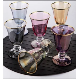 Sofia Seri Cam Gold Detaylı Bardak, Magnolia Cup, Muhallebi Kasesi, Kahve Yanı Su Bardağı
