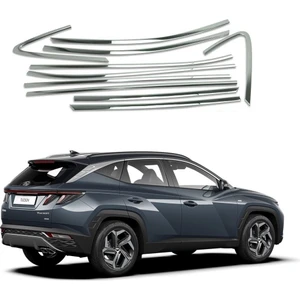 Hyundai Tucson  2021 Yeni Kasa Cam Çıtası Çerçevesi Ful Set Krom