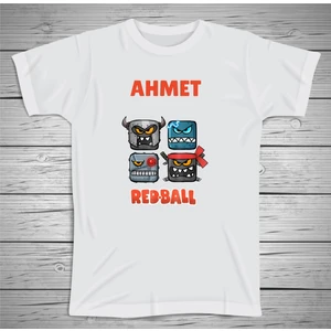 Kişiye Özel Isim Baskılı Red Ball Tshirt