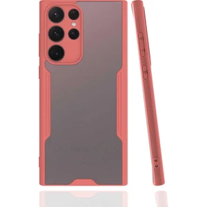 Samsung Galaxy S22 Ultra Kılıf Kenar Renkli Kamera Korumalı Mat Kapak