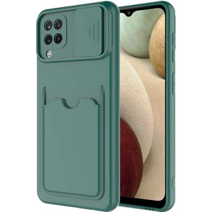 Samsung Galaxy A22 4g Kılıf Kartlıklı Lens Kapatmalı Kapak