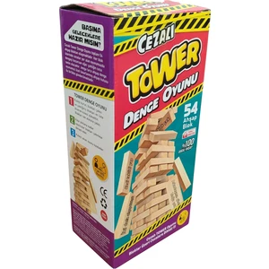 Denge Oyunu Cezalı  Tower - Ahşap Büyük Boy 54 Parça