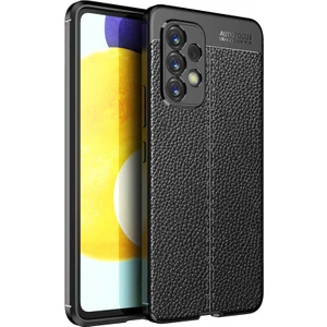 Kzy Samsung Galaxy A53 5g Kılıf Darbe Korumalı Deri Görünümlü Silikon Arka Kapak - Siyah