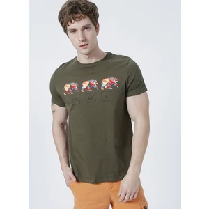 Bad Bear O Yaka Normal Kalıp Baskılı Haki Erkek T-Shirt - 22.01.07.038_Control Alt Z