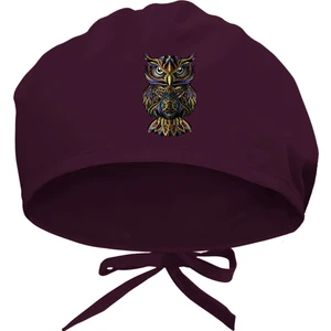 Tasarım Trend Dijital Baskılı Kızgın Baykuş Cerrahi Bone - Doktor Ve Hemşire Bonesi Hastane Bonesi