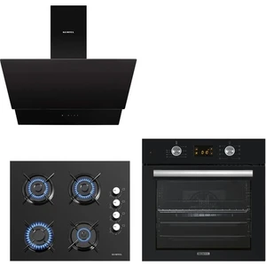 B66-S2 mt - Ko-40 Tahdf - DA6-830 Cam Ankastre Set Siyah