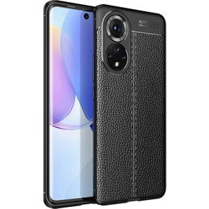 Honor 50 Leather Silikon Kılıf - Siyah