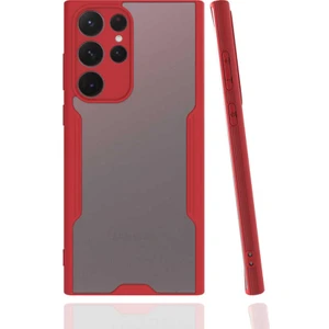 Samsung Galaxy S22 Ultra Kılıf Kenar Renkli Kamera Korumalı Mat Kapak