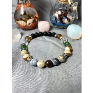 Padore Accessory Unisex - Jade, Akik, Kalsedon, Oniks Doğal Taşlı Çok Şık Bileklik | Handmade