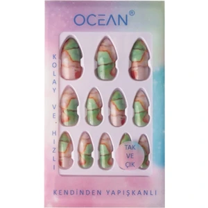 Takma Tırnak Kendinden Yapışkanlı,tak ve Çık Badem