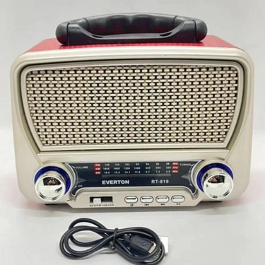 Everton RT-819 Radyo Solar Güneş Enerjili El Feneri Bluetooth Fm Radyo USB Sd Mp3