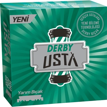 Derby Usta Yarım Bıçak 100'lü Ergonomik Tasarımlı Keskin Tıraş Deneyimi için