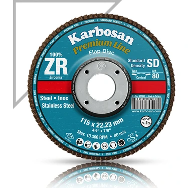 Karbosan Paslanmaz Flap Zımpara - 180.40 Zr - 10 Adet Fiyatı