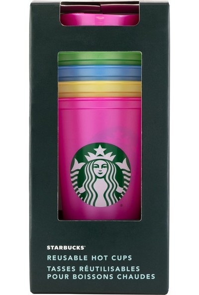 Starbucks® Parlak-Renkli 4'lü Tekrar Kullanılabilir Bardak 473 ml - 11131262