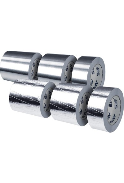 Afs 7.5 cm 30 Micron 40 Metre Afs Düz Alutape Alüminyum Folyo Bant Isıtma Soğutma Iklimlendirme Izolasyon Uygulama Agmair Agm Havalandırma