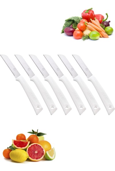 Rooc Bıçak Seti 6 Parça Beyaz Meyve & Sebze Bıçağı Takımı