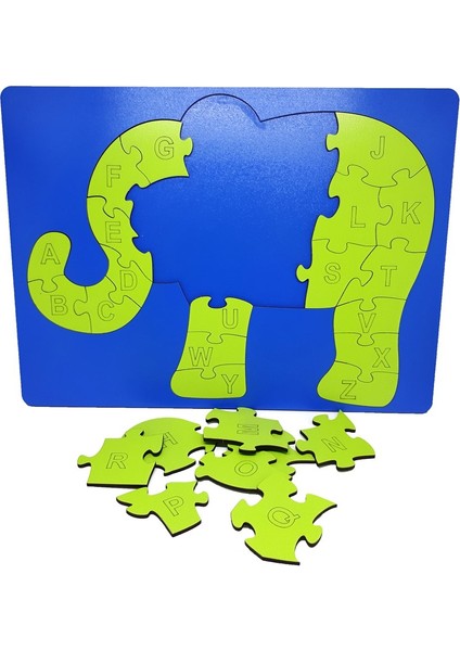 Ahşap Fil Harfler Çocuk Puzzle